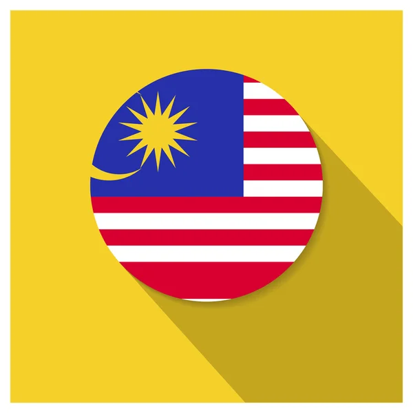 Malaiische Flagge — Stockvektor