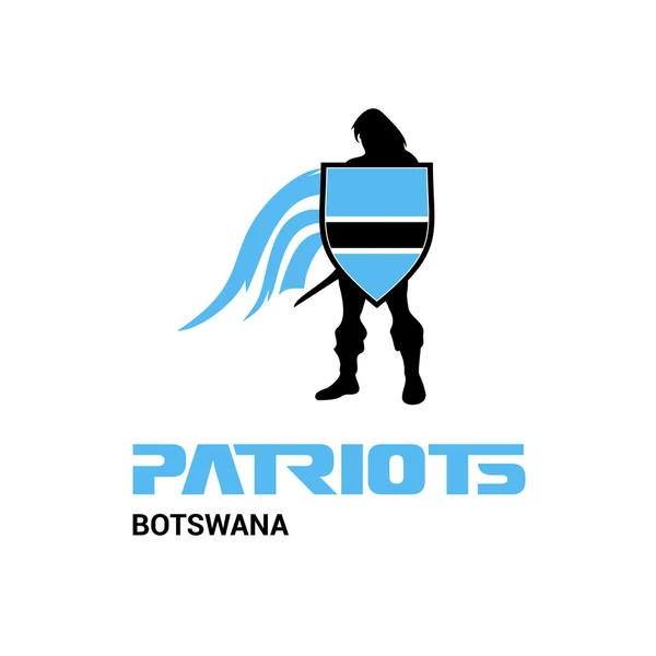 Concepto de patriotas de Botswana — Vector de stock