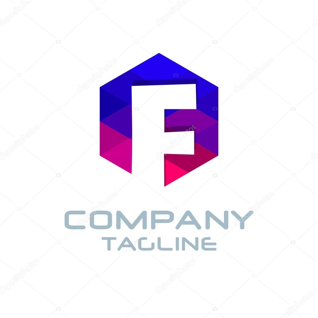 F Letter Logo Icon Mosaic Pattern Design