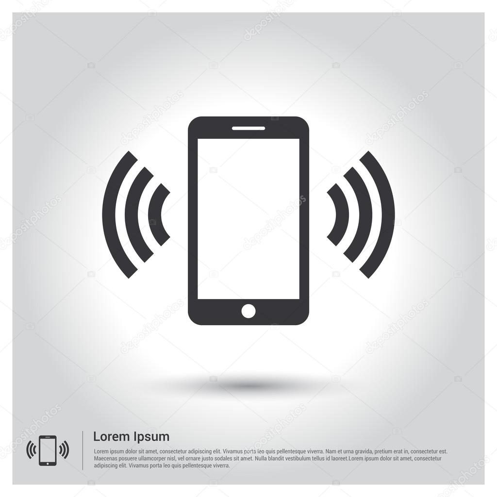 smartphone with wi fi sign icon 