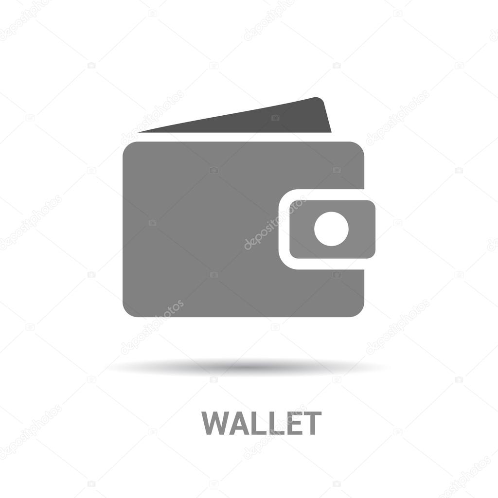 Pocket wallet icon, vector illustration. text wallet