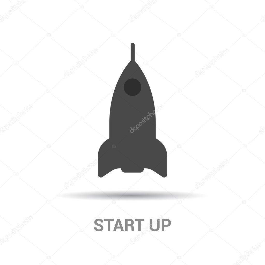 Space rocket, startup icon Space rocket, startup icon