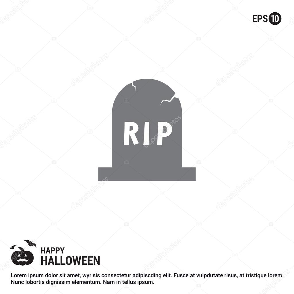 Halloween RIP Grave Stone icon.
