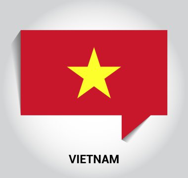 üç boyutlu 3d Vietnam bayrağı