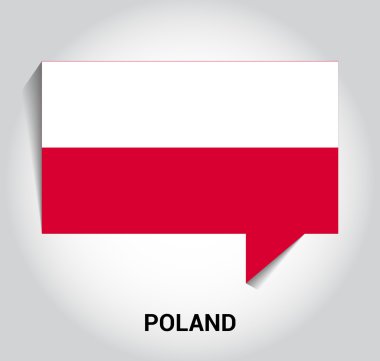 üç boyutlu 3d Polonya bayrağı