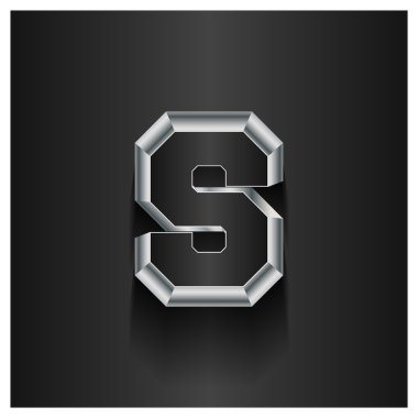 S harfi logosunu görmeniz gerekir. Alfabe 3d logo