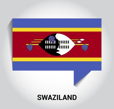 üç boyutlu 3d Svaziland bayrak