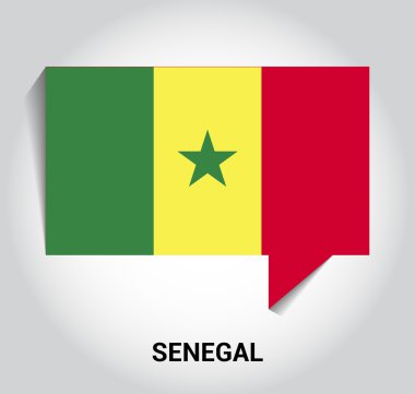 üç boyutlu 3d Senegal bayrak