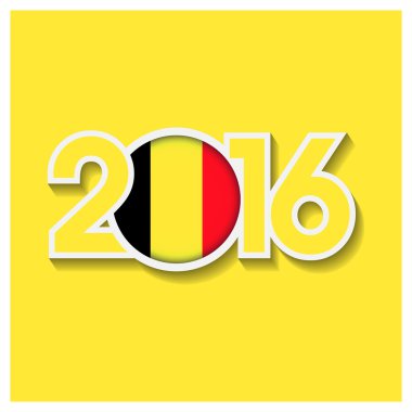 2016 yıl Belçika bayrağı ile