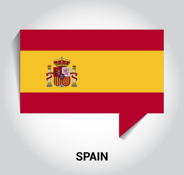 üç boyutlu 3d İspanya bayrağı