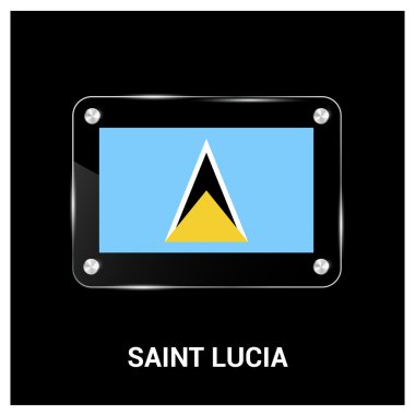 Saint Lucia Flag cam levha