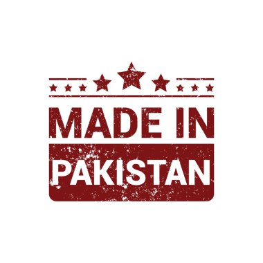 Pakistan - kırmızı lastik damga yapılmış