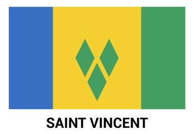 Saint Vincent bayrak resmi renklerde