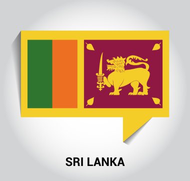 üç boyutlu 3d Sri Lanka bayrağı