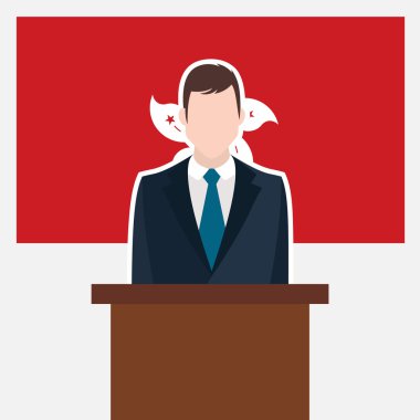 Hong Kong bayrağı ile işadamı