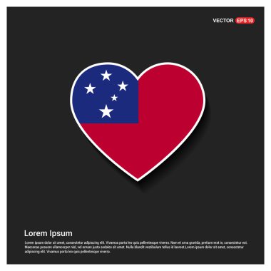 Kalp şekli Samoa bayrak