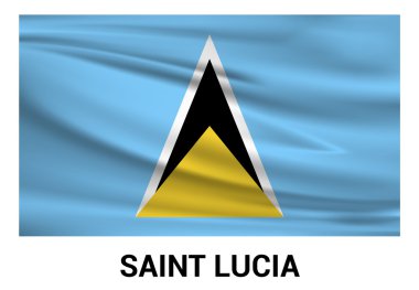 Saint Lucia bayrak resmi renklerde