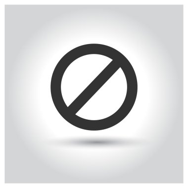 Yasağa aykırı düz simgesi