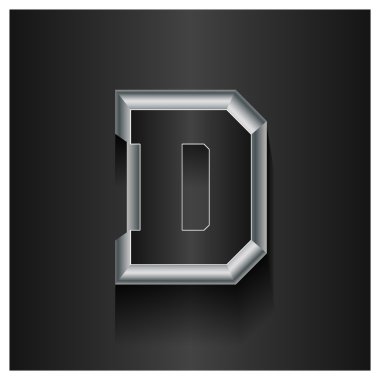 D harfi logosunu görmeniz gerekir. Alfabe 3d logo