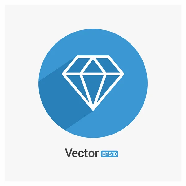 Icono de gema de diamante — Vector de stock