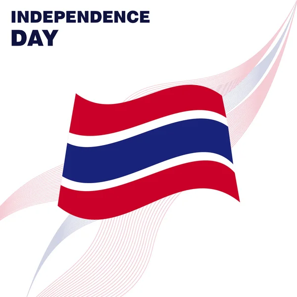 Carte de vœux pour la fête de l'indépendance en Thaïlande — Image vectorielle