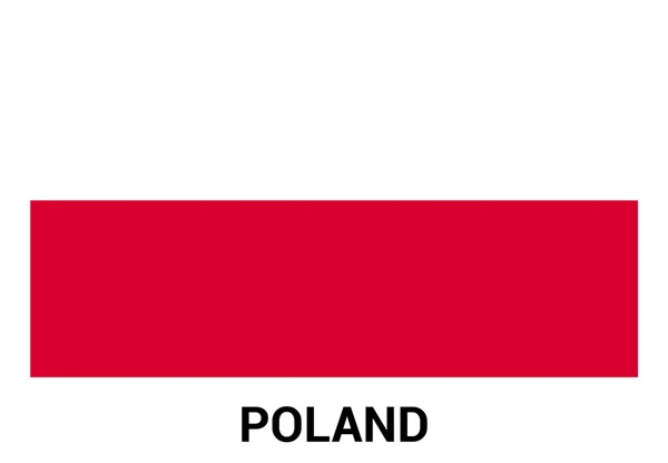 Poland flag in official colors — Stock Vector