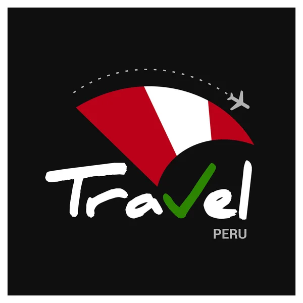 Peru seyahat şirket logosu — Stok Vektör