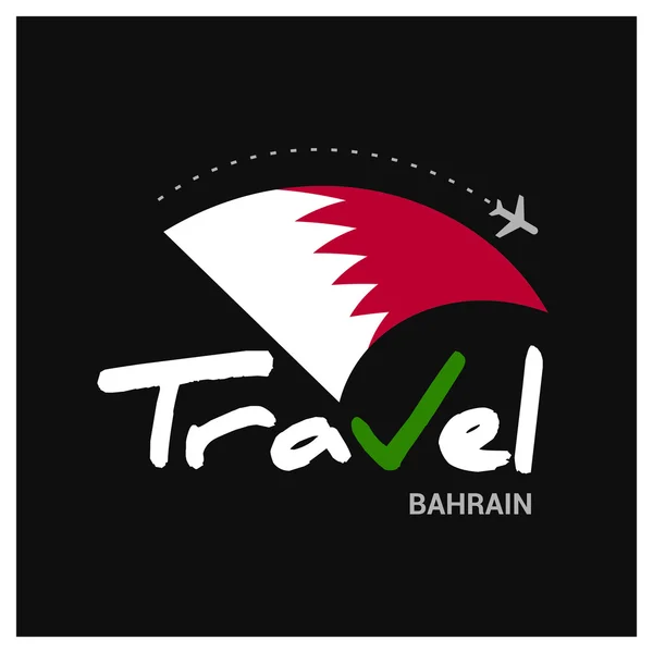 Bahrain Reise Firmenlogo — Stockvektor