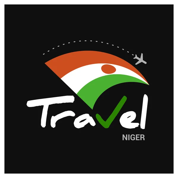 Niger logo de l'entreprise de voyage — Image vectorielle