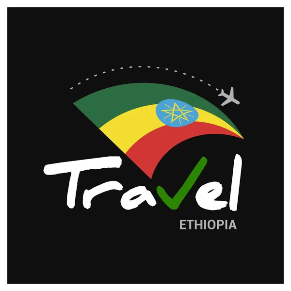 Etiópia utazási cég logója — Stock Vector