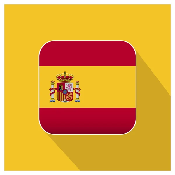 Botón bandera de España — Archivo Imágenes Vectoriales