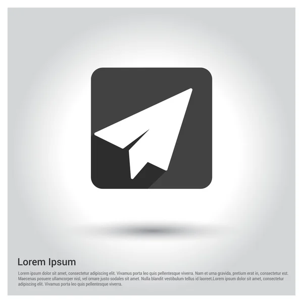 Icono de avión de papel — Archivo Imágenes Vectoriales