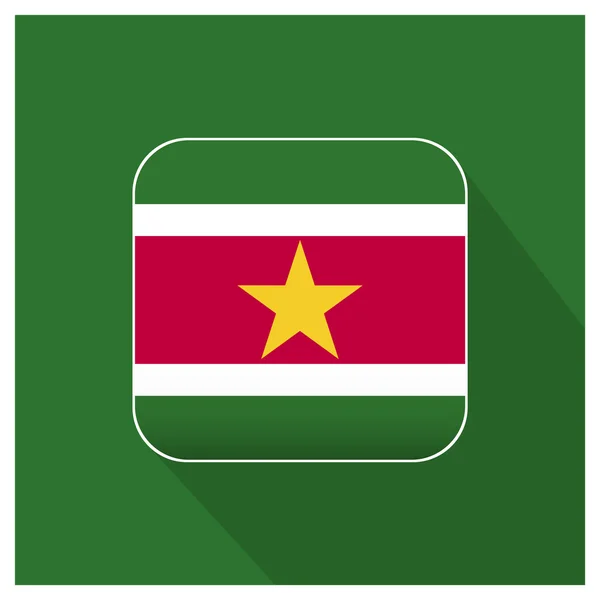 Botón bandera de Surinam — Vector de stock