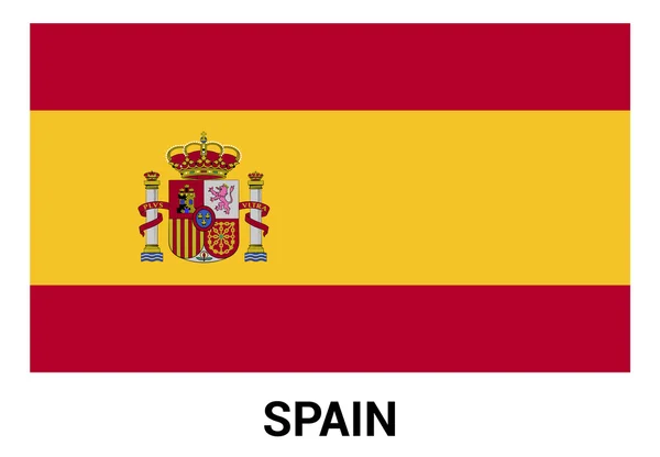 Bandera de España en colores oficiales — Vector de stock