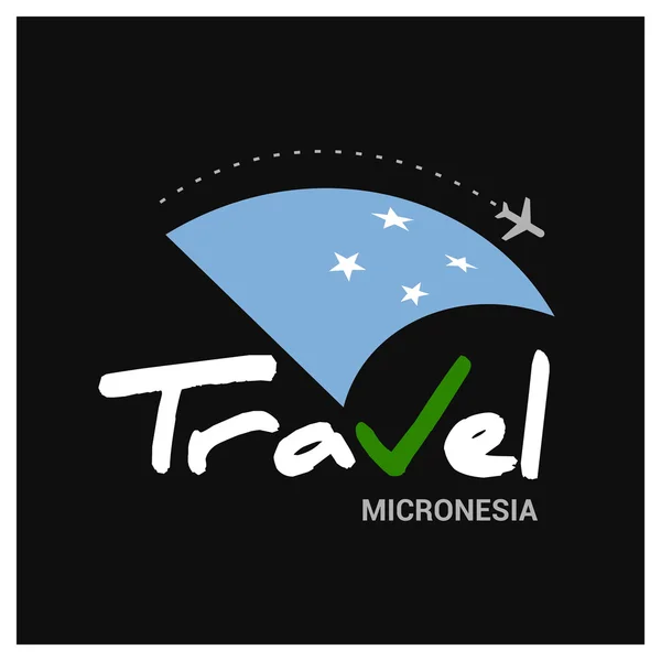 ミクロネシア旅行会社のロゴ — ストックベクタ