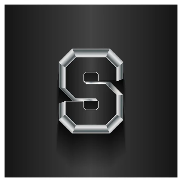 Letter S logo. Alphabet 3D logotype — Stock Vector