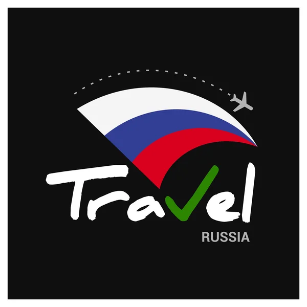 Russia logo della società di viaggi — Vettoriale Stock