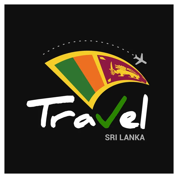 Sri Lanka empresa de viajes logo — Vector de stock