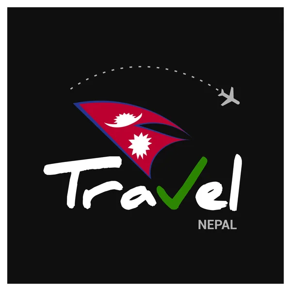 Nepal travel company logo — ストックベクタ