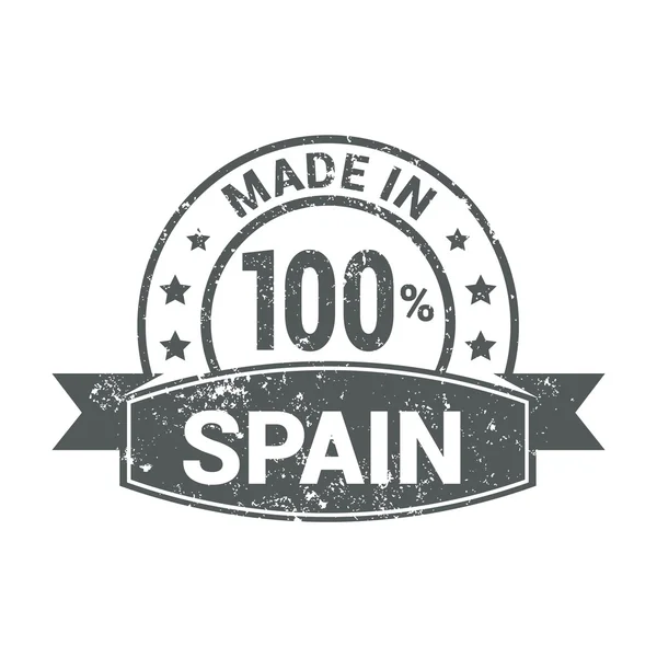 Made in Spain - Round rubber stamp design — Stock Vector