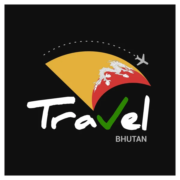 Bhutan travel company logo — Stock Vector