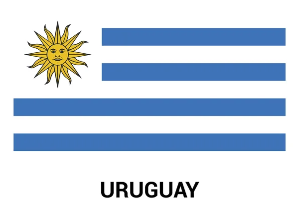 Uruguay bayrağı düğmesi — Stok Vektör