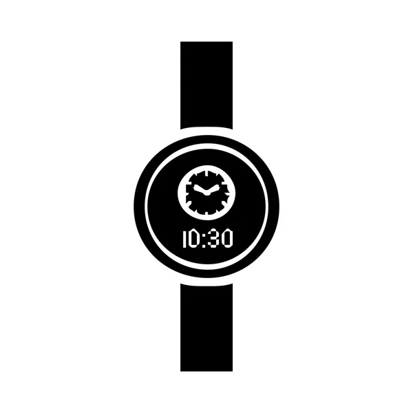 Icono redondo reloj inteligente — Vector de stock