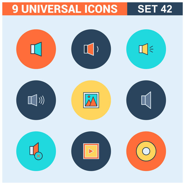 Абстрактная коллекционная квартира Universal Icons set
.