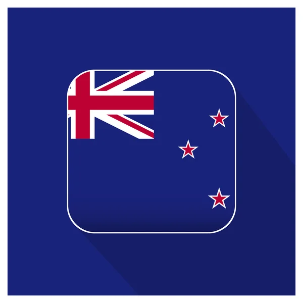 Bouton drapeau Nouvelle-Zélande — Image vectorielle