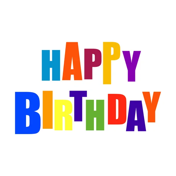 Tipografía creativa feliz cumpleaños . — Vector de stock