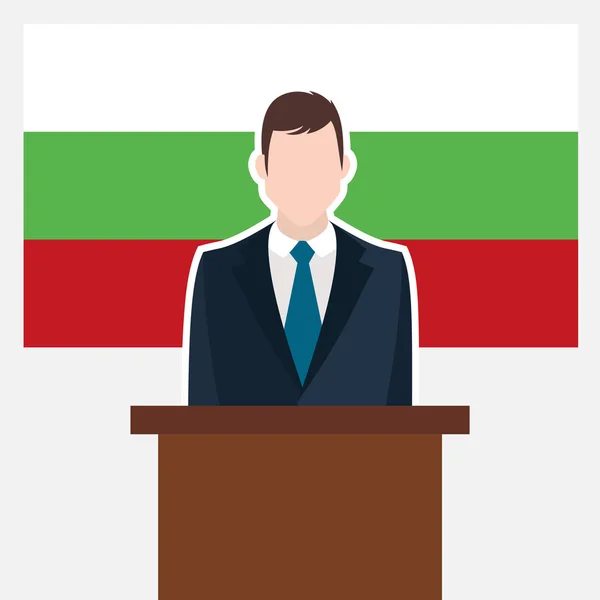 Businessman with Bulgaria flag — Stock Vector