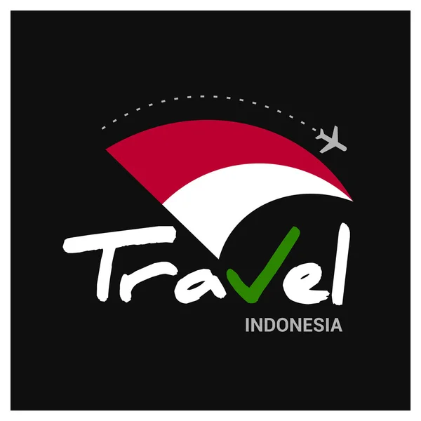 Indonesia empresa de viajes logo — Vector de stock
