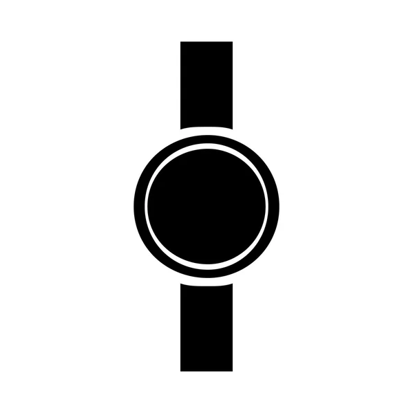 ラウンド スマートな時計アイコン — ストックベクタ