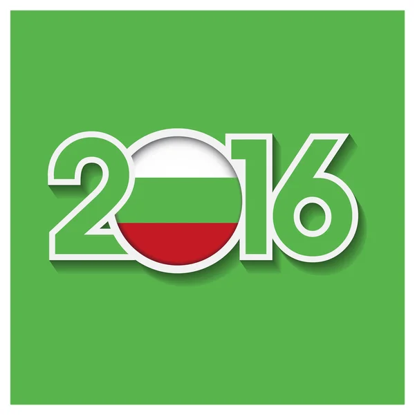 2016 år med Bulgarien flagga — Stock vektor